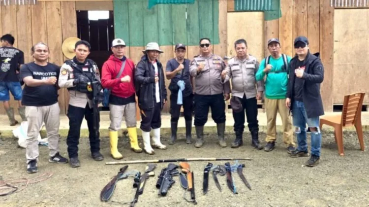 Pemerintah Desa Buyat Bersatu dan Polisi Gelar Razia Sajam di Garini
