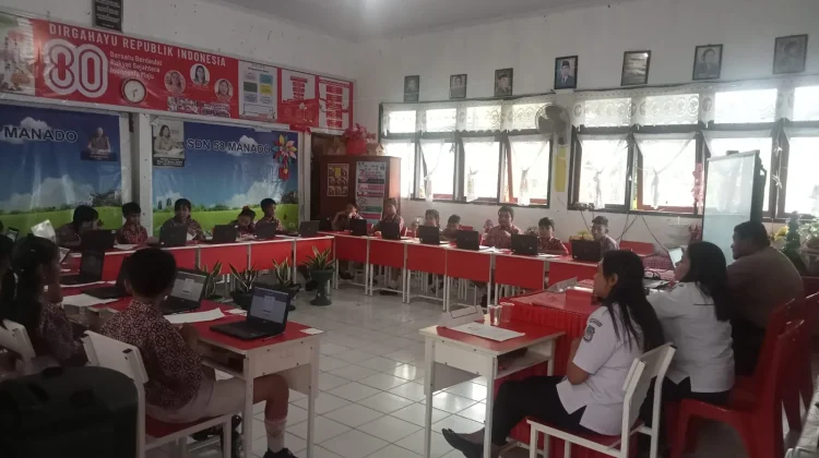 34 Siswa SDN 58 Manado Fokus Ikut TKA, Sekolah Siapkan 36 Laptop