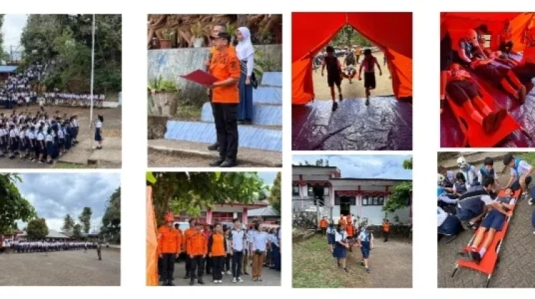 BPBD Manado Gelar Apel Kesiapsiagaan Bencana di SMP Negeri 8 Manado