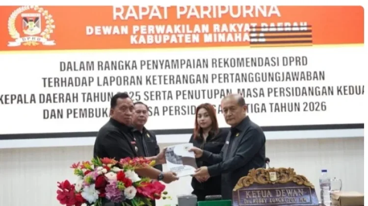 DPRD Minahasa Sampaikan Rekomendasi LKPJ Kepala Daerah Tahun Anggaran 2025