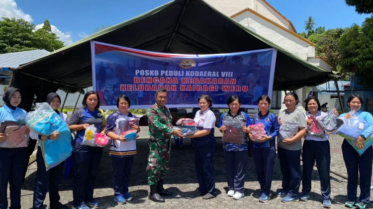 Peduli Korban Bencana Kebakaran, Kodaeral VIII Dirikan Posko Bantuan