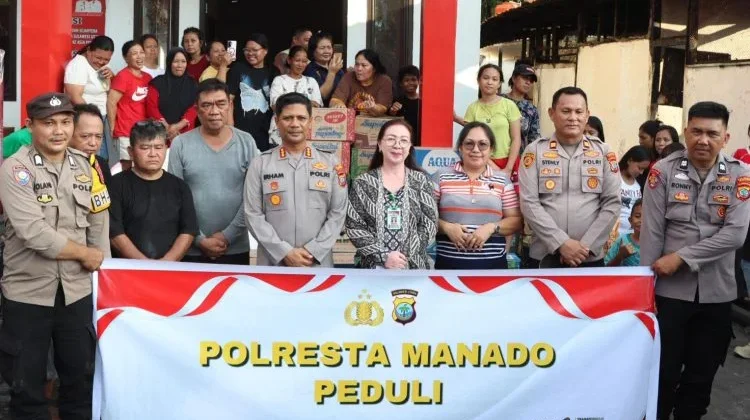 Kapolresta Manado Pimpin Baksos ‘Peduli’ bagi Korban Kebakaran Kairagi Weru