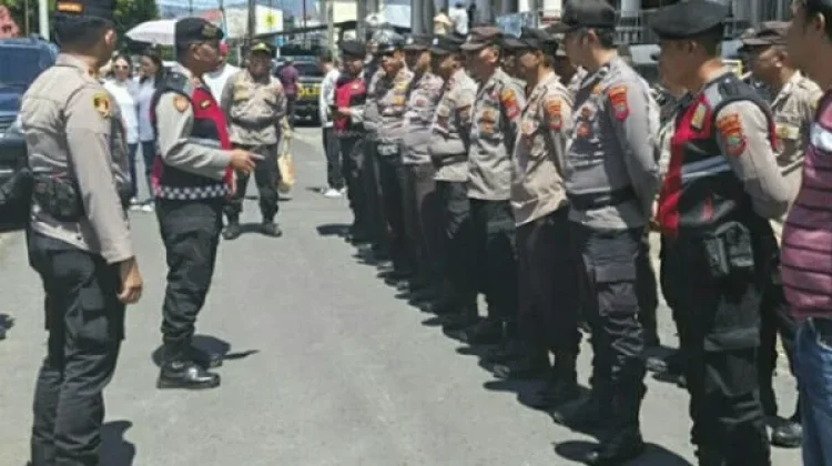 Polisi Kawal Selebrasi Paskah serta HUT ke-85 GSJA di Langowan