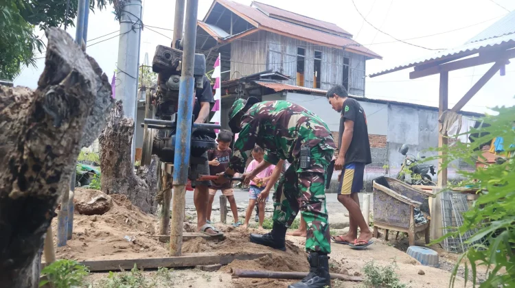 Gotong Royong TNI dan Warga, Sumur Bor TMMD Percepat Akses Air Bersih