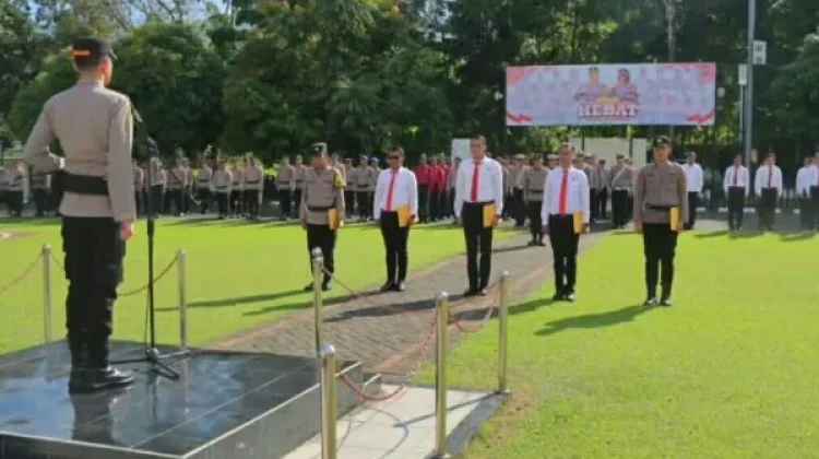 Apresiasi Dedikasi Personel, Kapolres Minut Pimpin Upacara Penghargaan