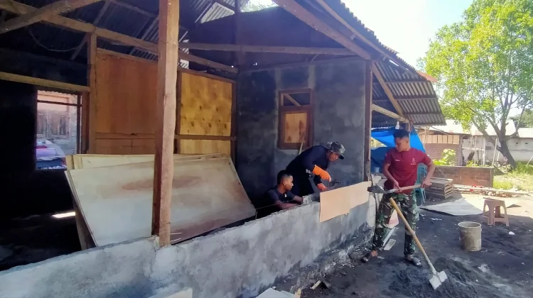 Satgas TMMD Percepat Finishing RTLH di Desa Tababo Induk