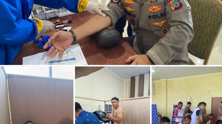 Kapolres Boltim Jalani Pemeriksaan Kesehatan oleh Tim Medis Biddokes Polda Sulut