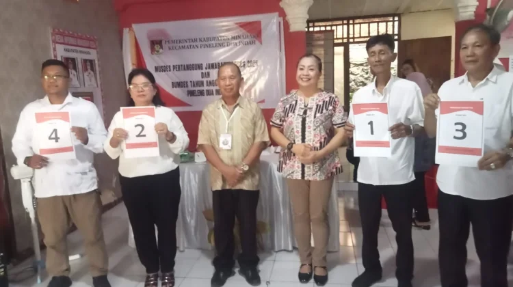Pencabutan Nomor Urut Pilhut Desa Pineleng 2 Minahasa
