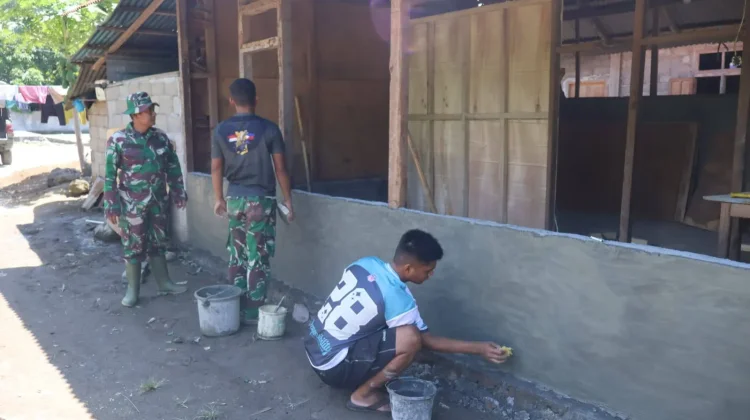 Pasiter Satgas TMMD ke-128 Kodim 1302/Minahasa Tinjau Pembangunan di Belang