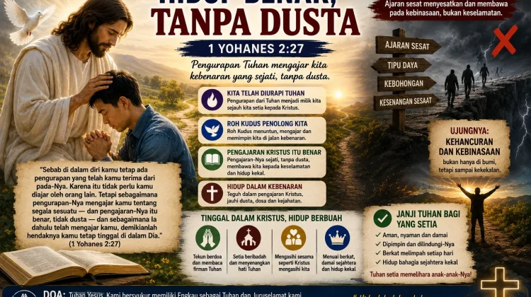 RHK Sabtu, 9 Mei 2026 Hidup Benar, Tanpa Dusta