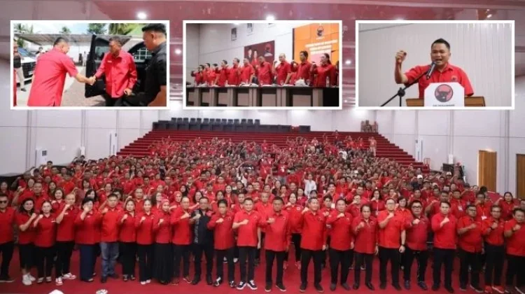 Olly Dondokambey Buka Musancab PDIP Mitra, Target 16 Kursi DPRD Menggema