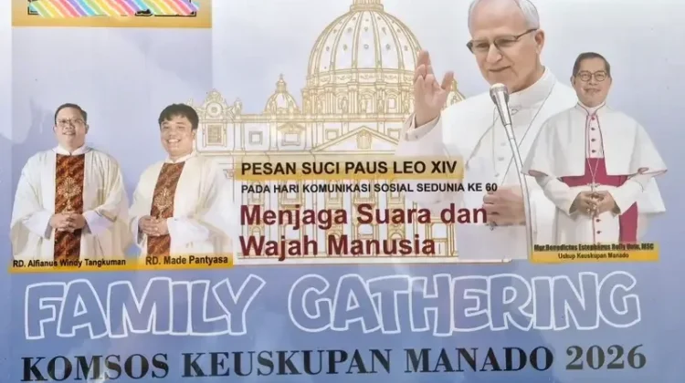 St. Petrus Warembungan Sambut Peserta Family Gathering Komsos Keuskupan Manado