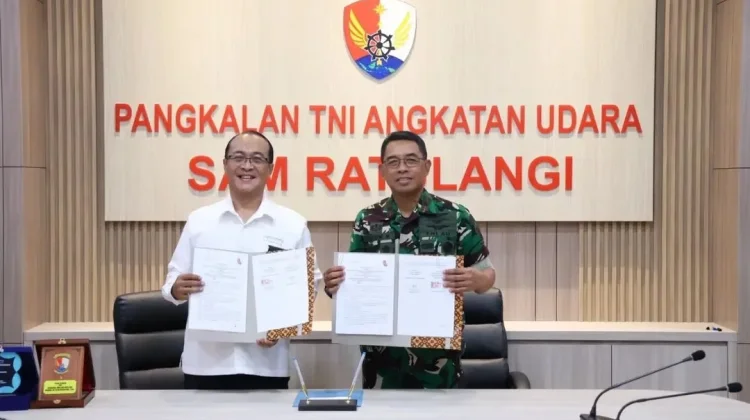 Danlanud Sam Ratulangi Tanda Tangani Kerja Sama Dengan PT. Angkasa Pura Indonesia