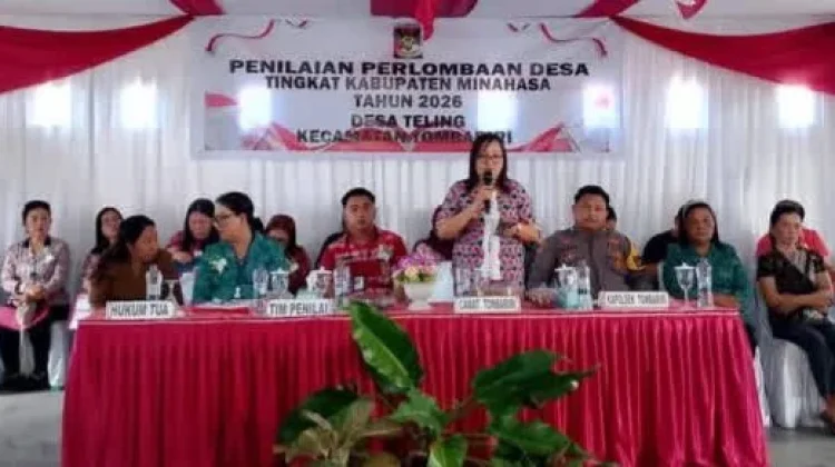 Desa Teling Wakili Tombariri di Lomba Desa Kabupaten Minahasa