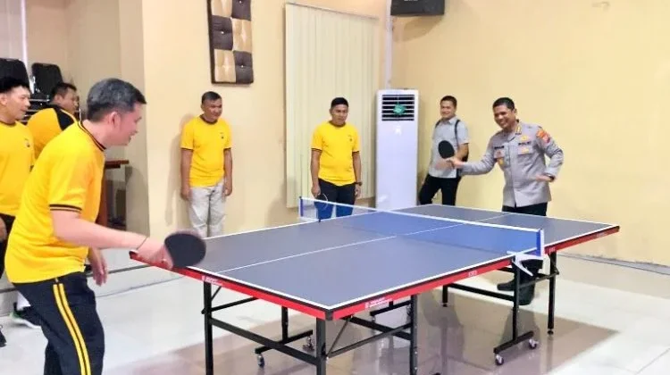 Sambut Hari Bhayangkara ke-80, Polresta Manado Gelar Turnamen Tenis Meja