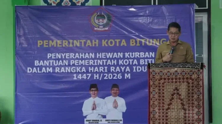 Penyerahan Hewan Kurban Pemkot Bitung jelang Idul Adha 1447 H