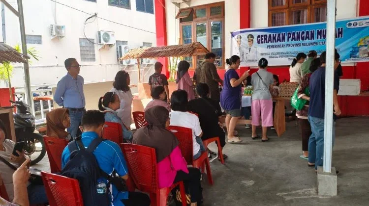 Gerakan Pangan Murah di Wenang Bantu Warga, Polisi Pastikan Kegiatan Aman