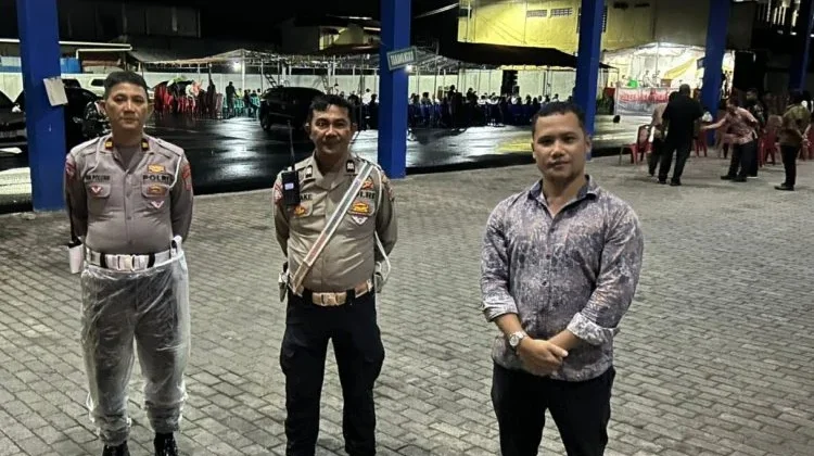 Polsek Malalayang Amankan Ibadah KKR GPDI di Terminal Malalayang