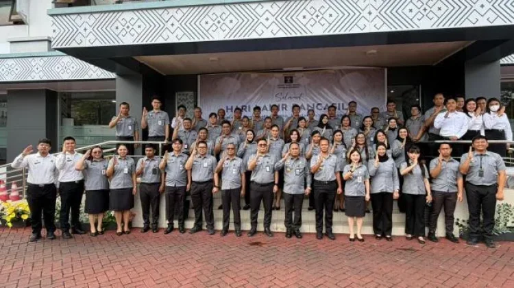 Kanwil Kemenkum Sulut Gelar Upacara Peringatan Hari Lahir Pancasila