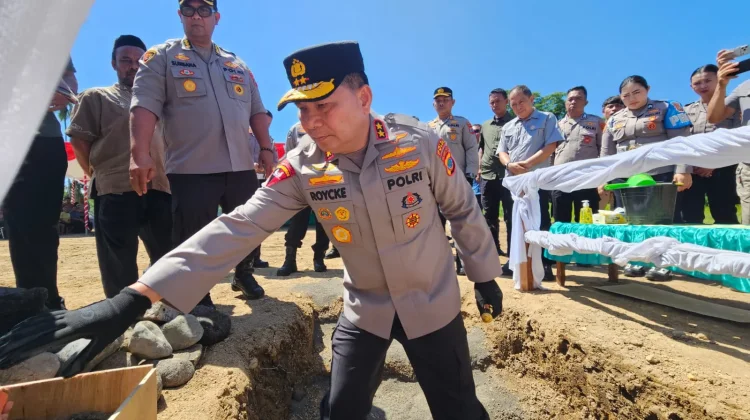 Kapolda Sulut Pimpin Groundbreaking Satpas Polres Minahasa Selatan untuk Optima