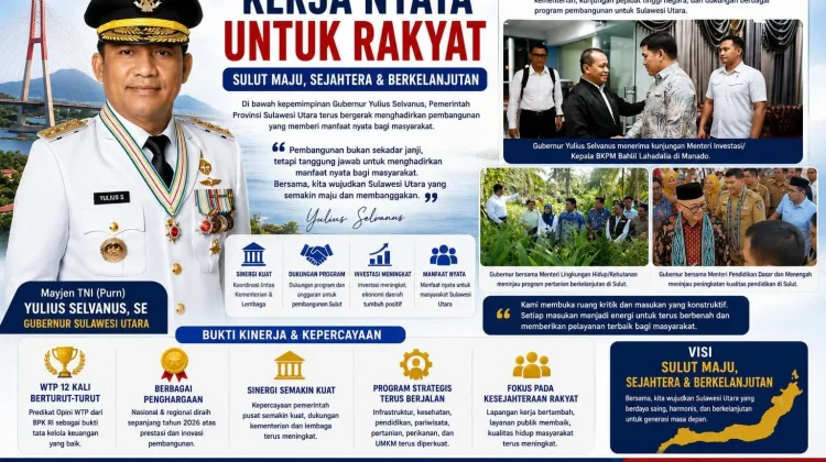 Gubernur Yulius Kerja Nyata untuk Rakyat Sulut
