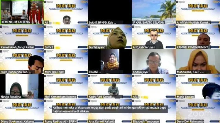 Kanwil Kemenkum Sulut Ikuti Kegiatan Policy Talks Kanwil Kemenkum Kalteng