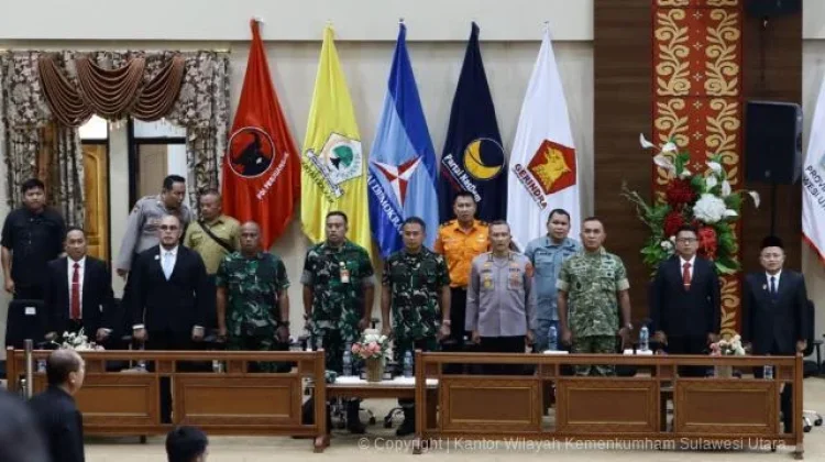 Kakanwil Kemenkum Sulut Hadiri Rapat Paripurna DPRD Penyerahan LHP BPK RI