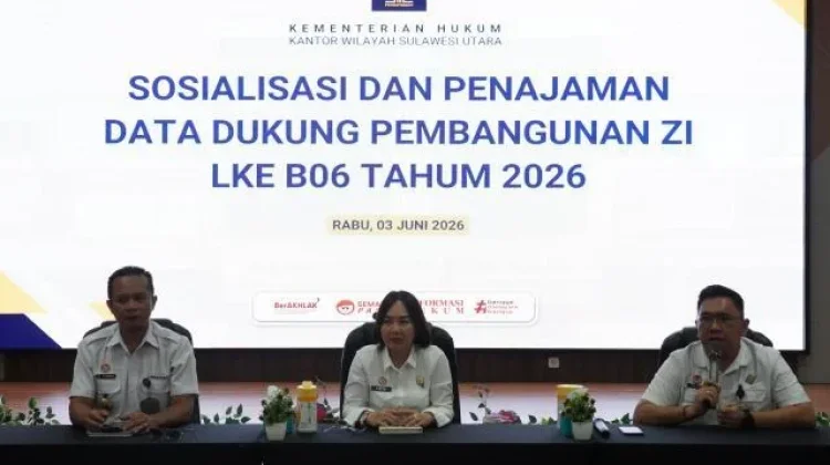 Kemenkum Sulut Perkuat Data Dukung Pembangunan ZI Melalui Sosialisasi