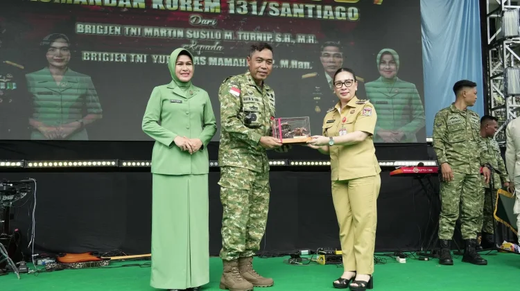 Wabup Vanda Hadiri Lepas Sambut Danrem 131/Santiago