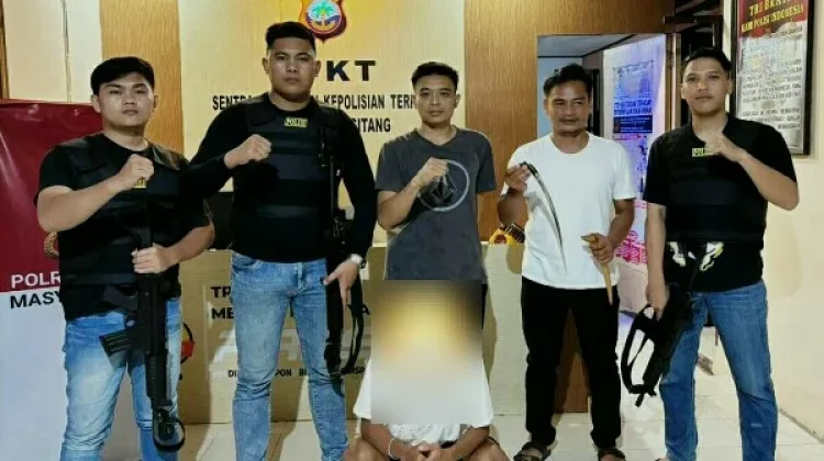 Patroli Rutin Berbuah Pengamanan Pemuda Bawa Senjata Tajam di Bolmut