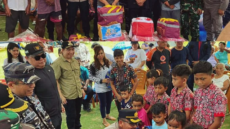 Forkopimda dan Polres Sangihe Dampingi Warga Terdampak Gempa di Pulau Terluar