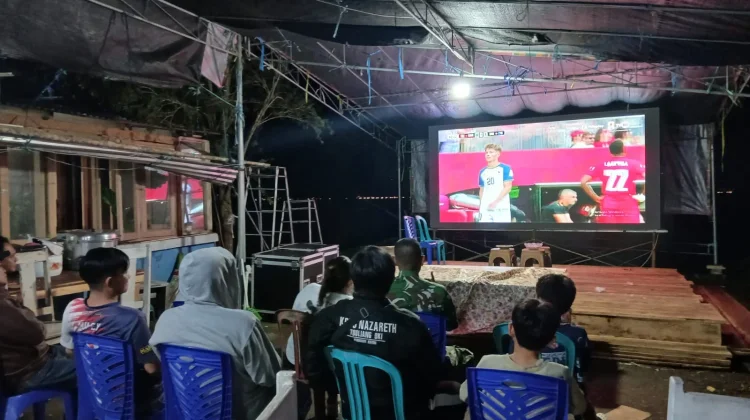 Pererat Silaturahmi dengan Masyarakat, Kodam Merdeka Nobar Piala Dunia