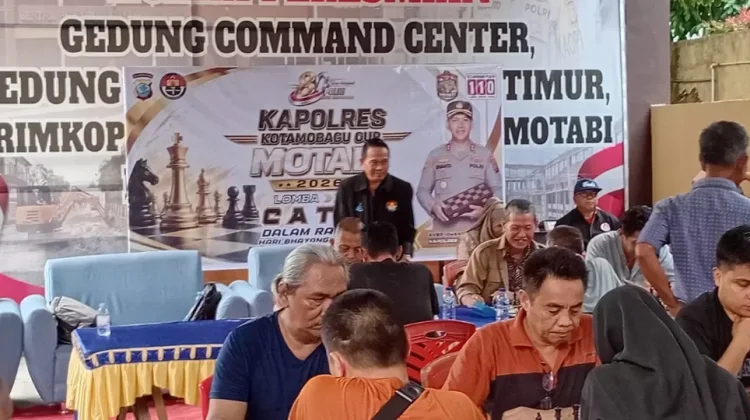 Semarak HUT Bhayangkara ke-80, Polres Kotamobagu Gelar Kapolres Cup Catur