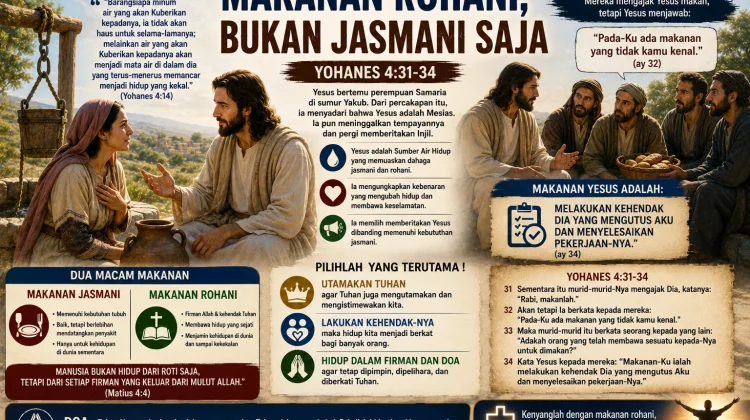 RHK Senin, 15 Juni 2026 Utamakan Makanan Rohani yang Membawa Kehidupan Kekal