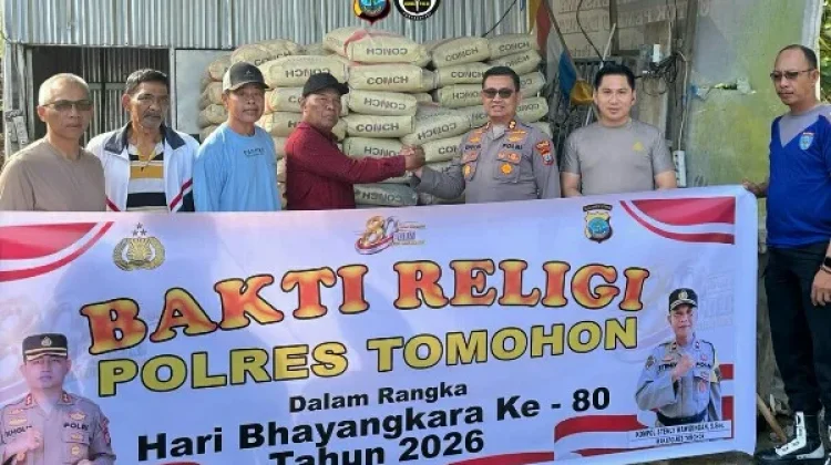 Sambut Hari Bhayangkara ke-80, Polres Tomohon Perkuat Harmoni Antarumat Beragama