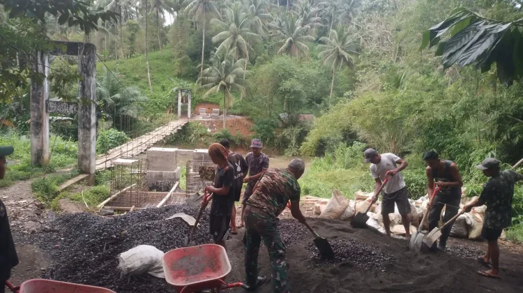Progres Capai 70,22 Persen Jembatan Perintis Garuda di Desa Lompad Lama