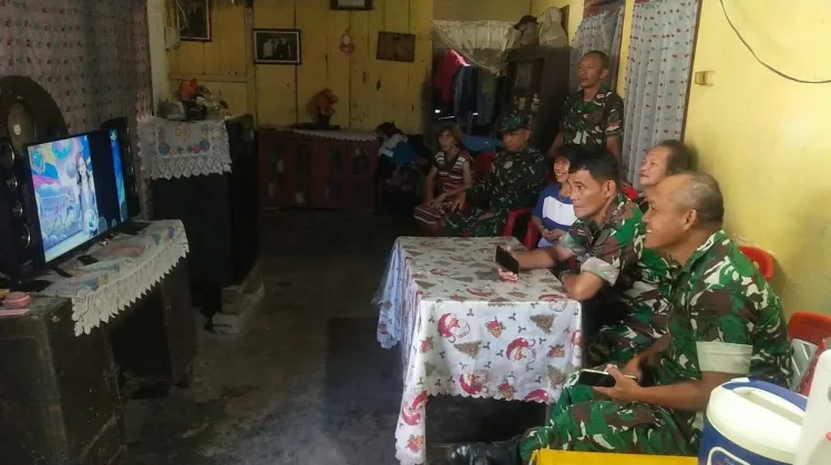 Koramil Tondano Rangkul Warga Lewat Nobar Piala Dunia 2026