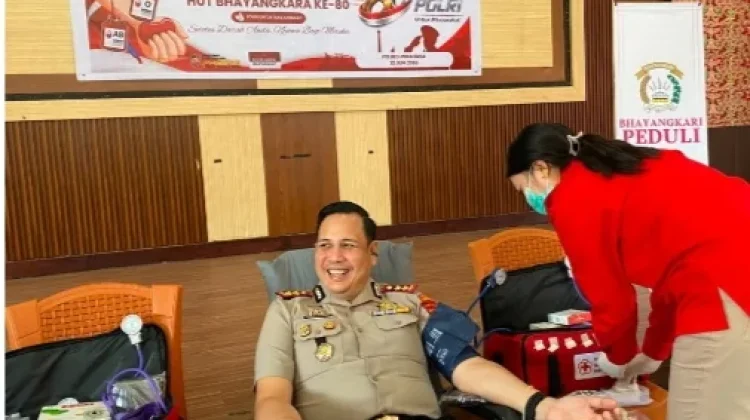 Sambut Hari Bhayangkara ke-80, Polres Minahasa Gelar Donor Darah