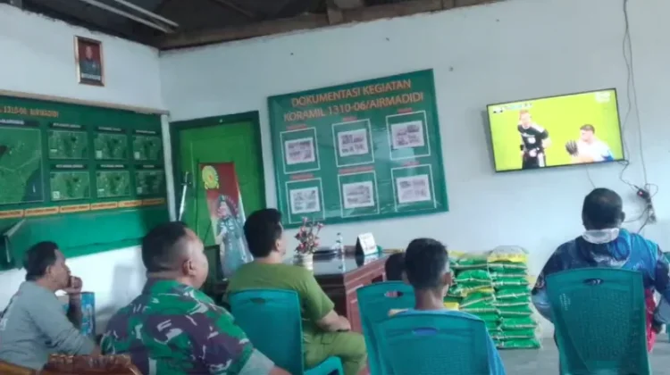 Nobar Piala Dunia 2026, Kodim 1310/Bitung Perkuat Kemanunggalan TNI dan Rakyat