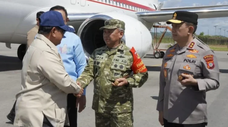 Pangdam  Merdeka Sambut Kedatangan Presiden RI di Bandara Djalaluddin Gorontalo