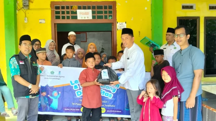 Kemenag Kotamobagu Salurkan Paket Sembako di Panti Asuhan Hidayatullah