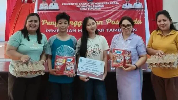 Pemdes Dimembe Gercep Salurkan PMT Bagi Remaja
