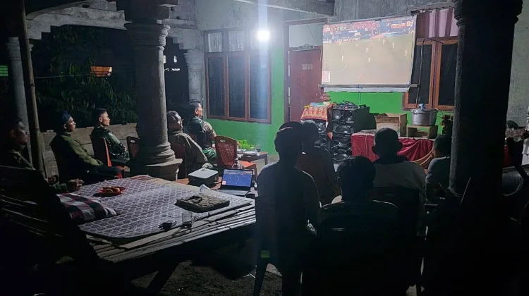 Koramil Amurang Gelar Nobar Piala Dunia 2026, Pererat Kebersamaan TNI-Masyarakat