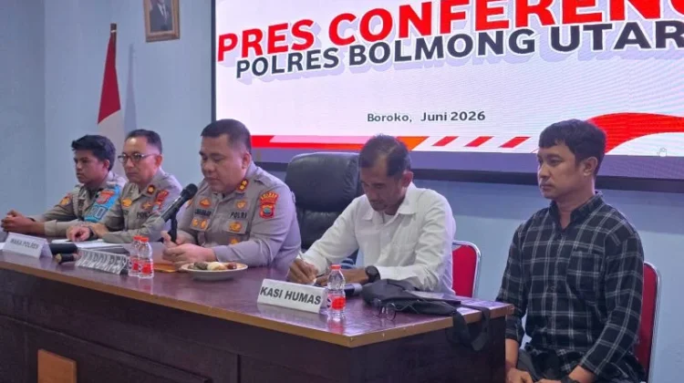 Anggota Tewas Tertembak Senpi Rekan, Kapolres Bolmut Gelar Press Conference
