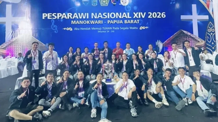 Tim MGN LPPD Tomohon Raih Juara I Pesparawi XIV di Manokwari