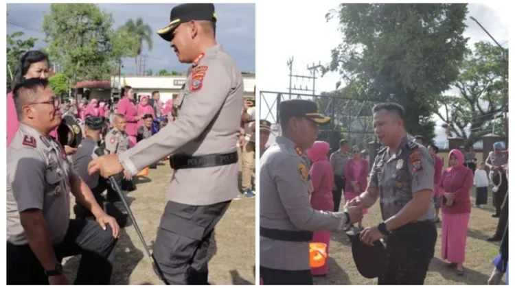 AKBP Irwanto Pimpin Upacara Kenaikan Pangkat Personel Polres Kotamobagu