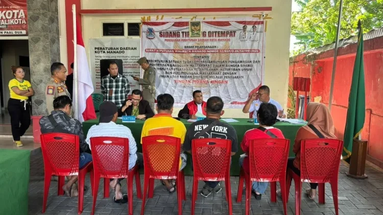 Sebanyak 24 Pelanggar Terjaring OTT Satpol PP Manado, Langsung Disidang