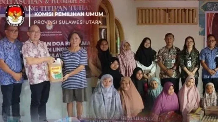 KPU Sulut Santuni Anak Yatim, Gelar Doa Bersama di Dua Panti