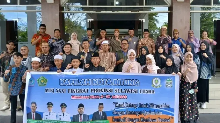 Walikota Hengky Honandar  Lepas Kafilah Bitung ke MTQ Minut 2026