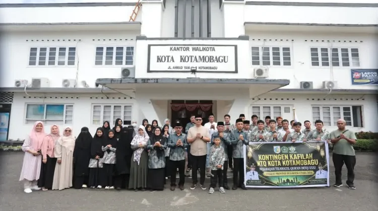 Sekda Sofyan Mokoginta Lepas 37 Kafilah Kotamobagu ke MTQ Sulut XXXI